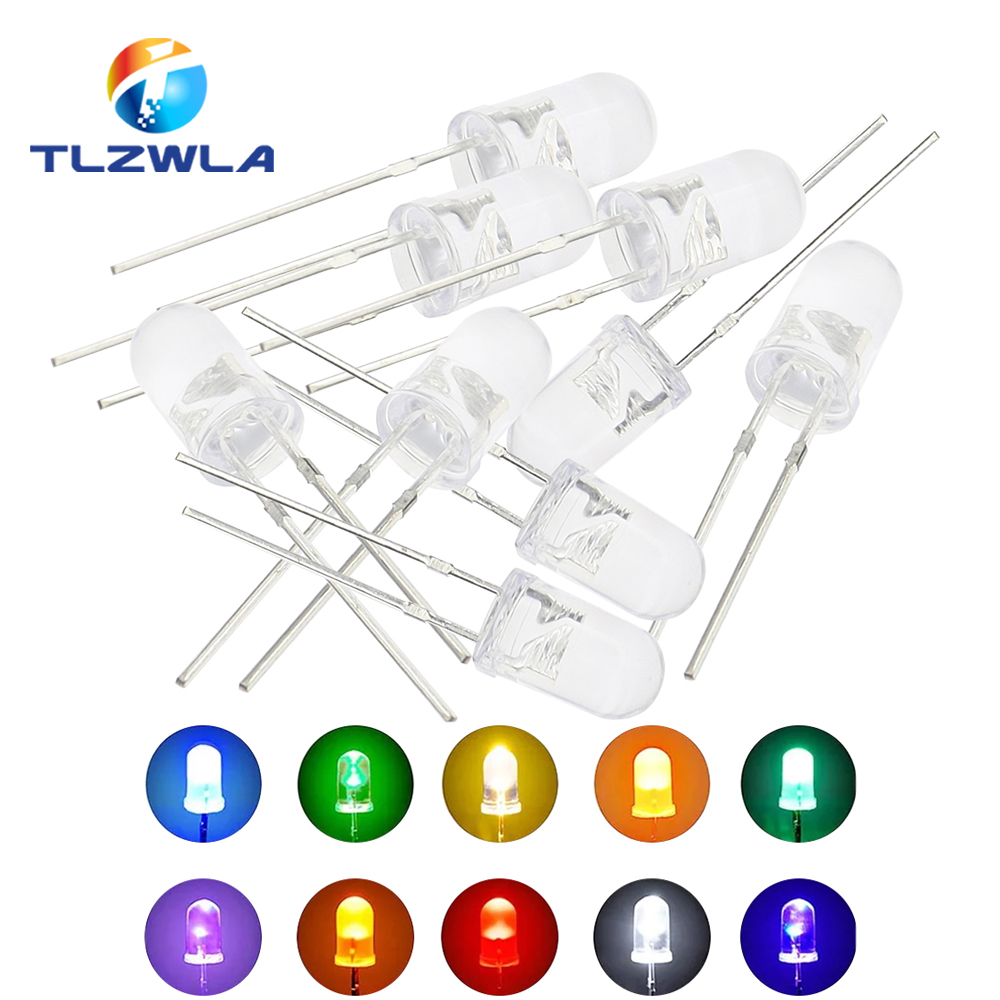 Ludwigia Super Red - Bombillas LED redondas transparentes de 100