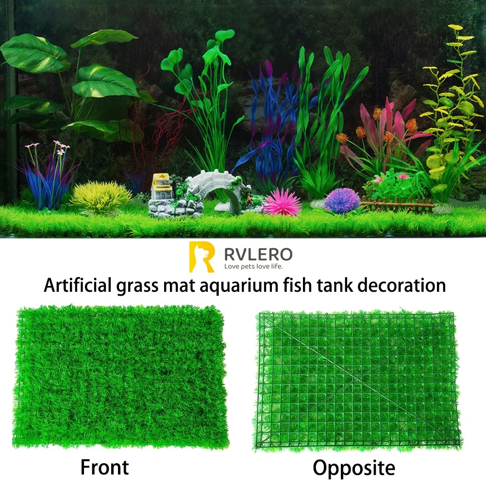 Aquarium Plant Grass - Césped Artificial para acuario, decoración de
