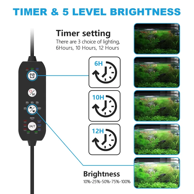 Lámpara LED para Acuario, Espe - Planted Aquarium Hours reseña y precio